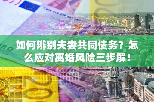 北京如何辨别夫妻共同债务？怎么应对离婚风险三步解！