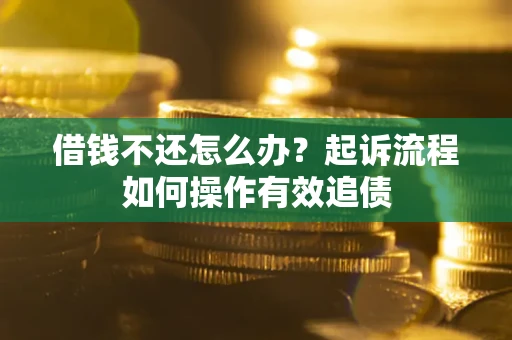 北京借钱不还怎么办？起诉流程如何操作有效追债